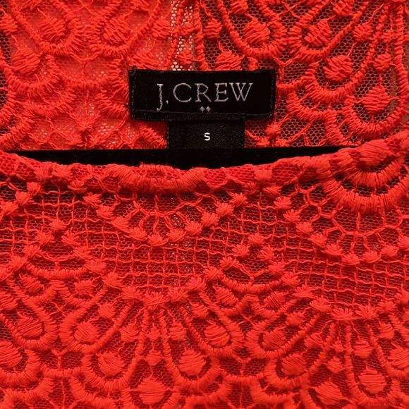 J crew coral lace crochet top with scallop sleeves and bottom - small - Picture 2 of 2